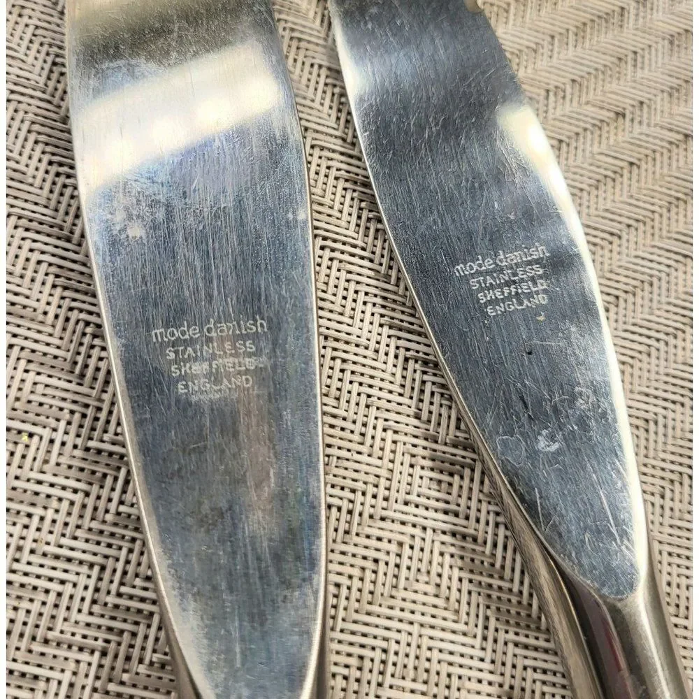 MCM Retro Danish Rosewood Teak Handle Knife Cutlery Set 2